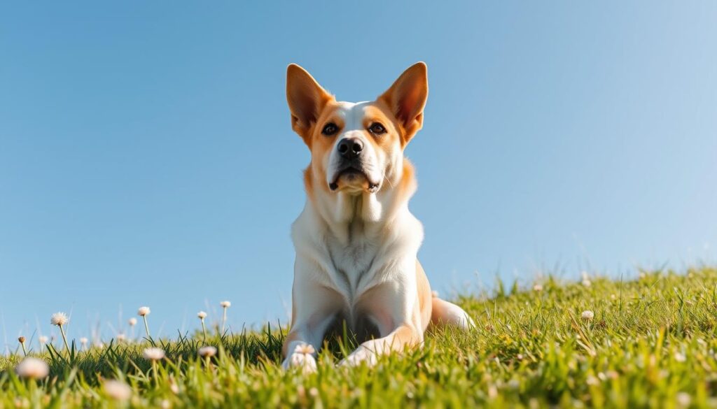 calm and confident dog