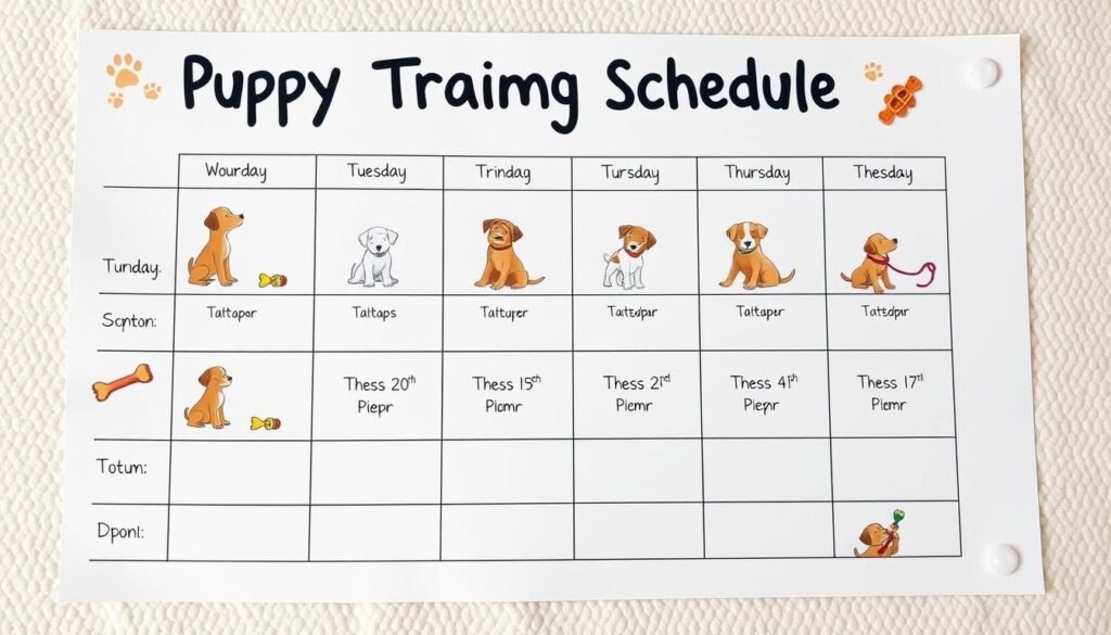 puppy training schedule