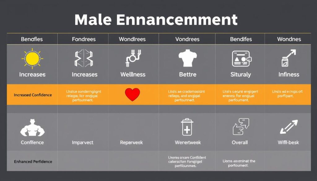 male enhancement benefits table