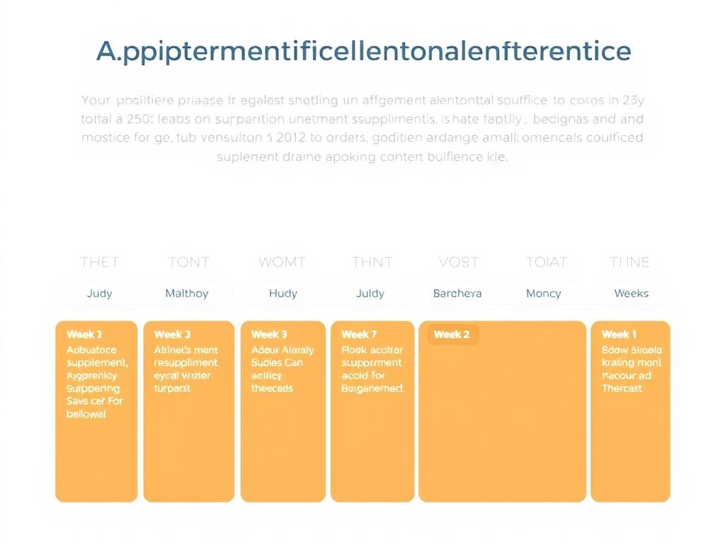 Calendar showing timeline for monitoring supplement effectiveness