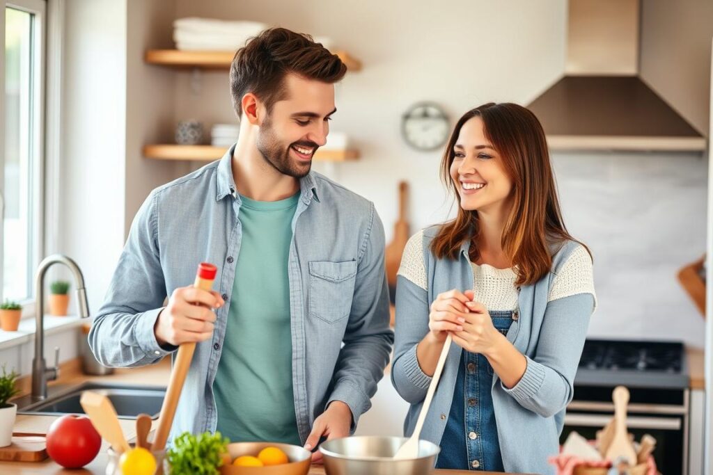 Couple showing mutual respect and appreciation