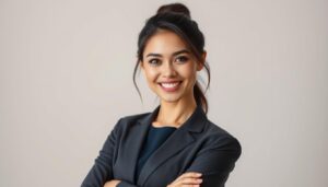 Person with confident posture and genuine smile demonstrating the first of 17 seduction tips