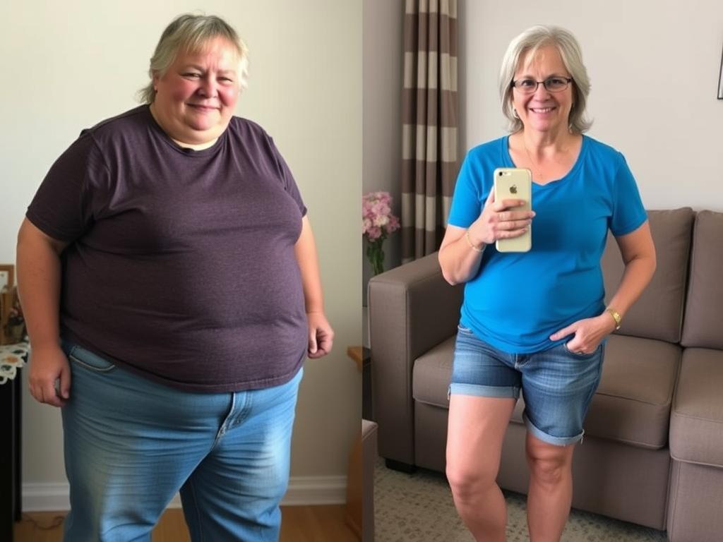 Before and after comparison of someone who experienced better digestion with Hepatoburn