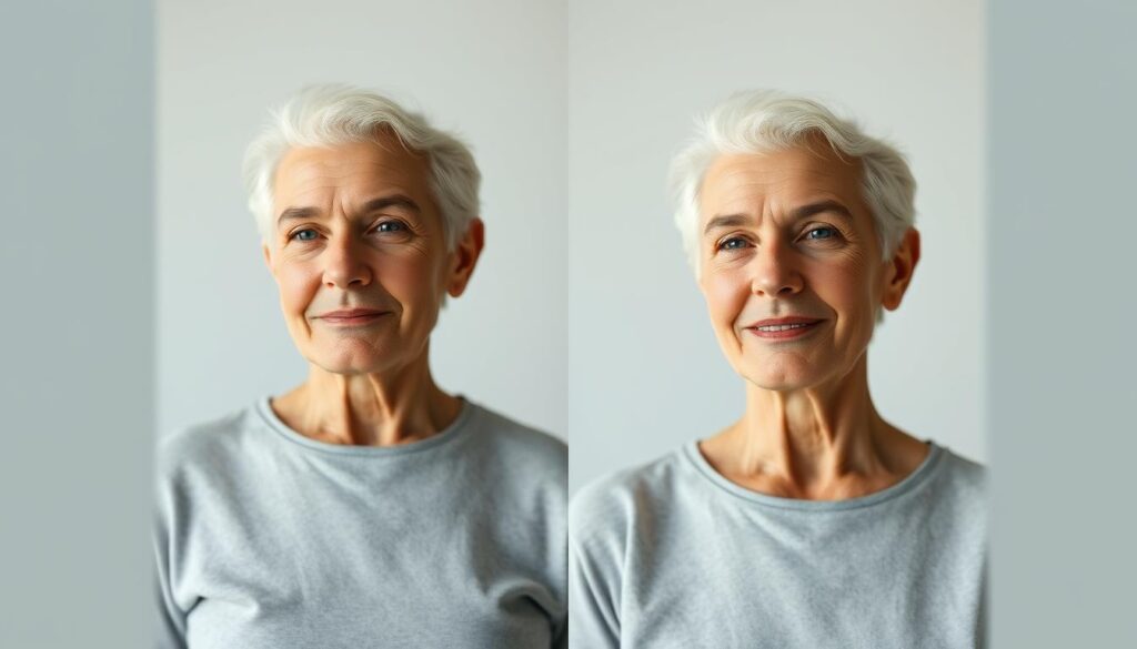 Before and after transformation of Mitolyn user