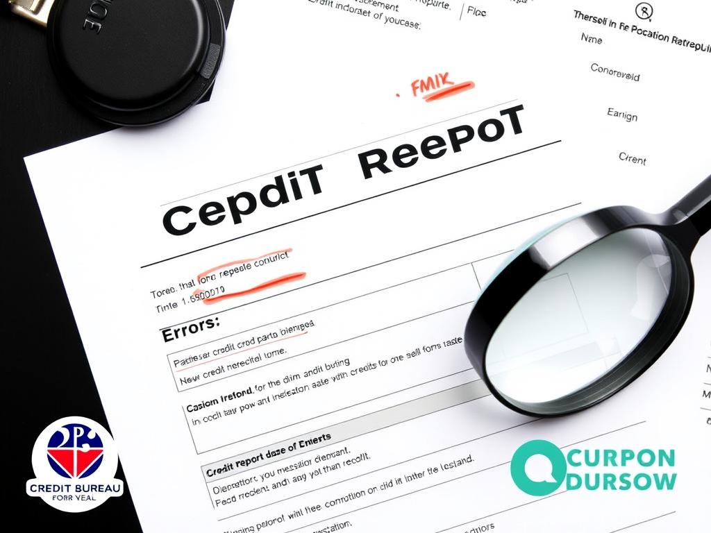 Credit report with highlighted errors for credit repair
