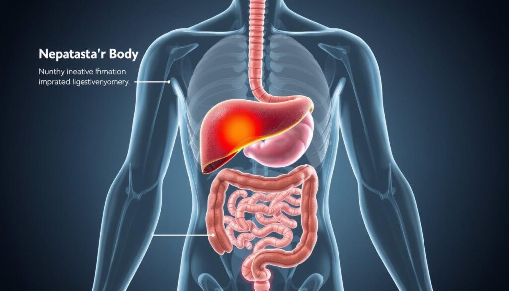 Illustration of how Hepatoburn works to support liver function and better digestion