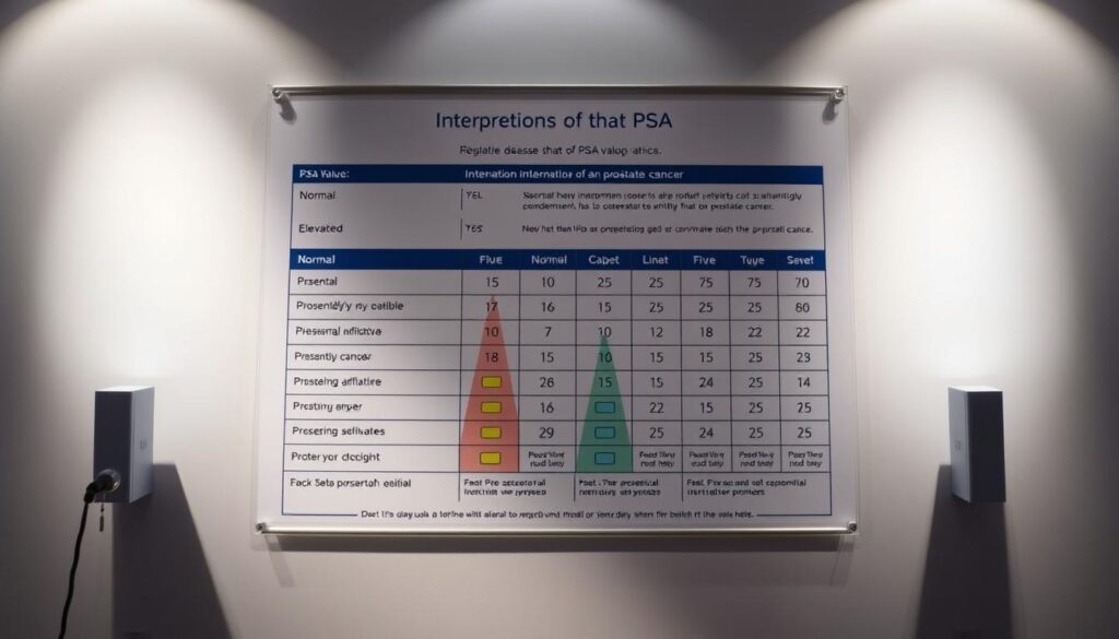 PSA test results interpretation