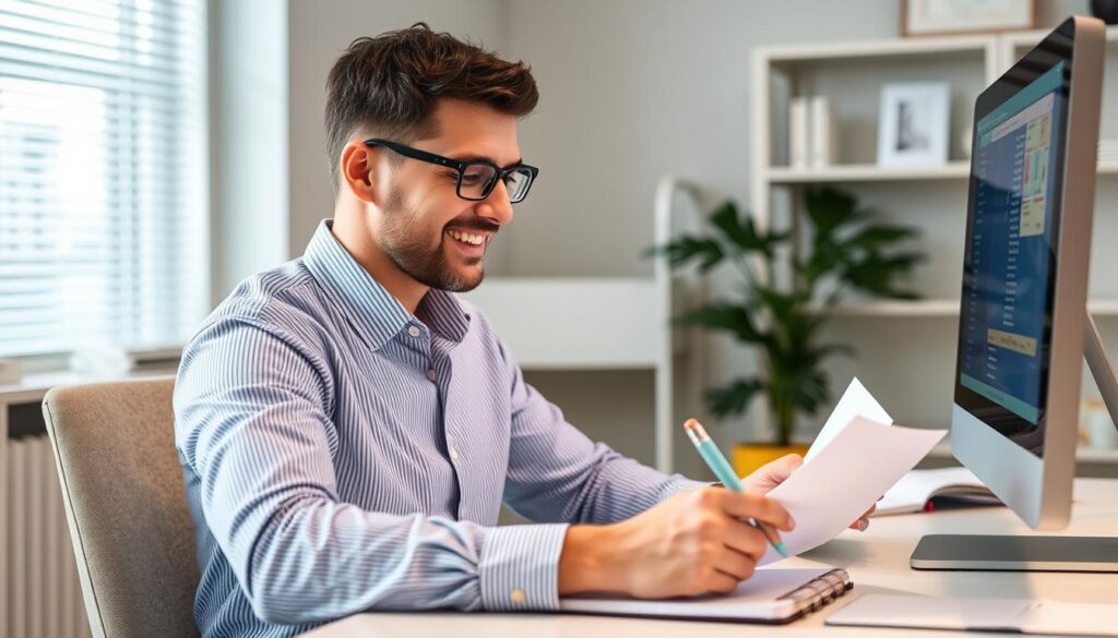 Person successfully multitasking with improved working memory capacity