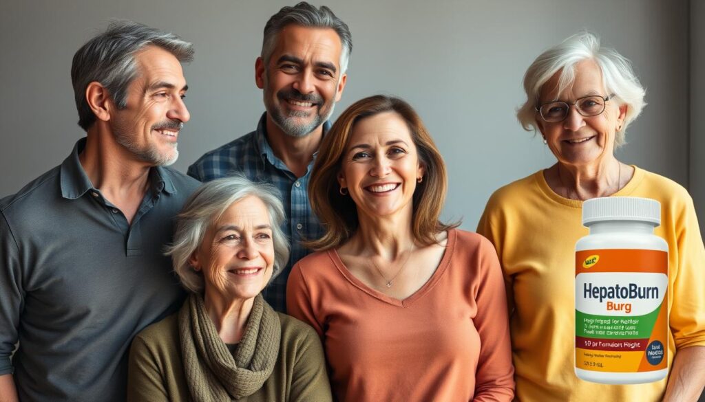 Various people who could benefit from HepatoBurn, including adults over 35 with metabolism concerns