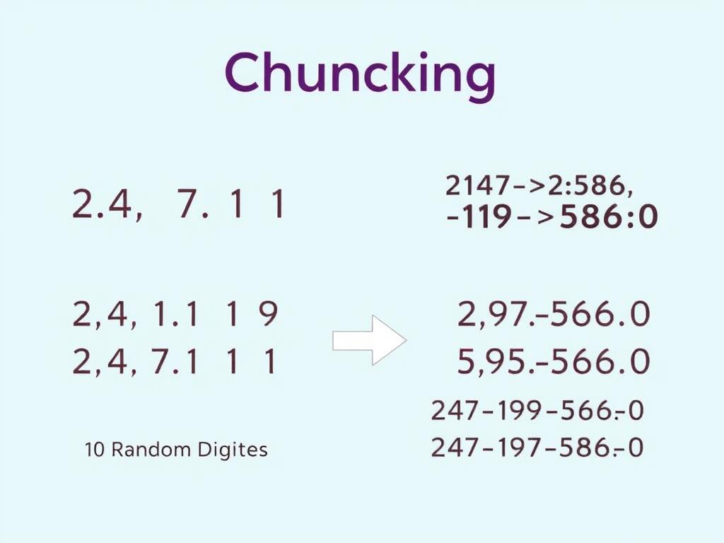 Visual representation of chunking technique for working memory improvement