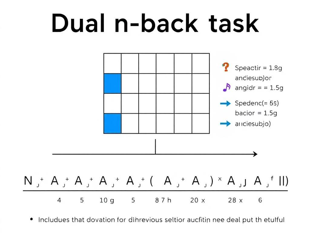 Visual representation of the dual n-back working memory training task