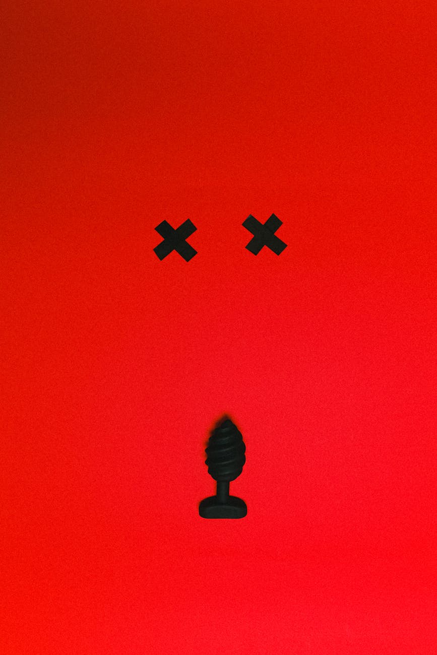 sex toy on a red background